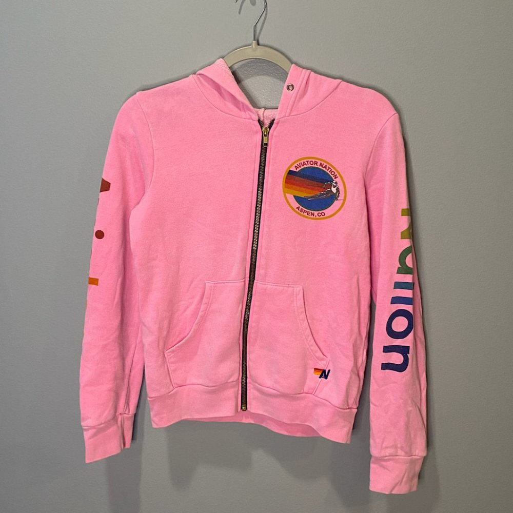 Pink aviator nation jacket